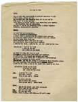 Moe Howard 3pp. Hand-Annotated Script for a Three Stooges Theater Skit, Entitled ''We Went to Yale'' -- Circa 1950 With Shemp -- Very Good Condition
